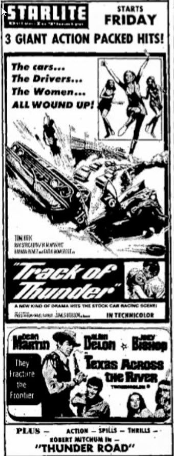 Starlite Drive-In Theatre - Old Ad (newer photo)